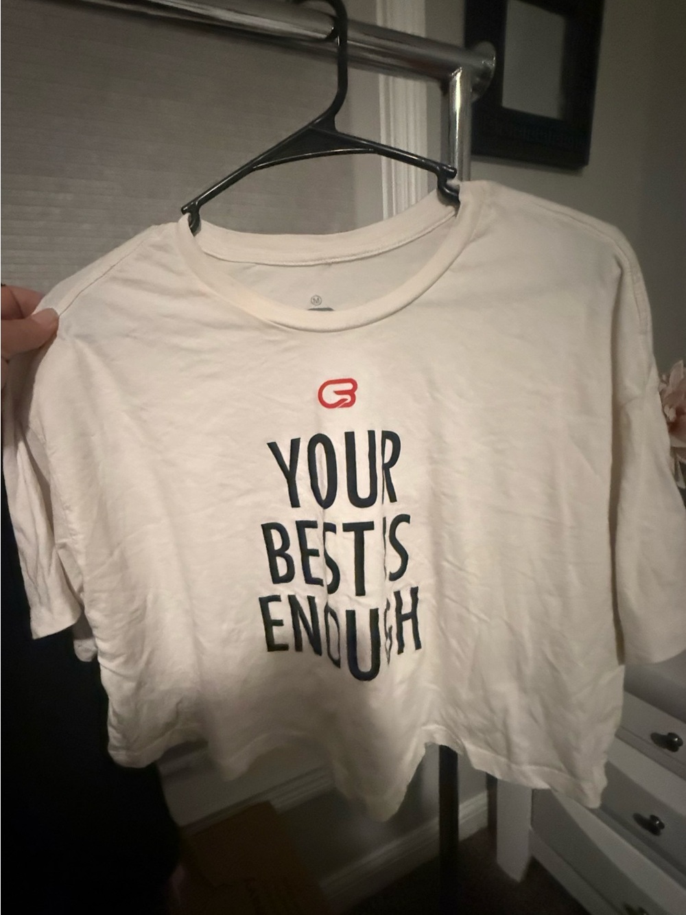 Women’s White Graphic Tee - "Your Best's Enough"